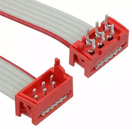 TE Connectivity Micro-MaTch Series Flat Ribbon Cable, 6-Way, 1.27mm Pitch, 200.5mm Length, Micro-MaTch IDC to