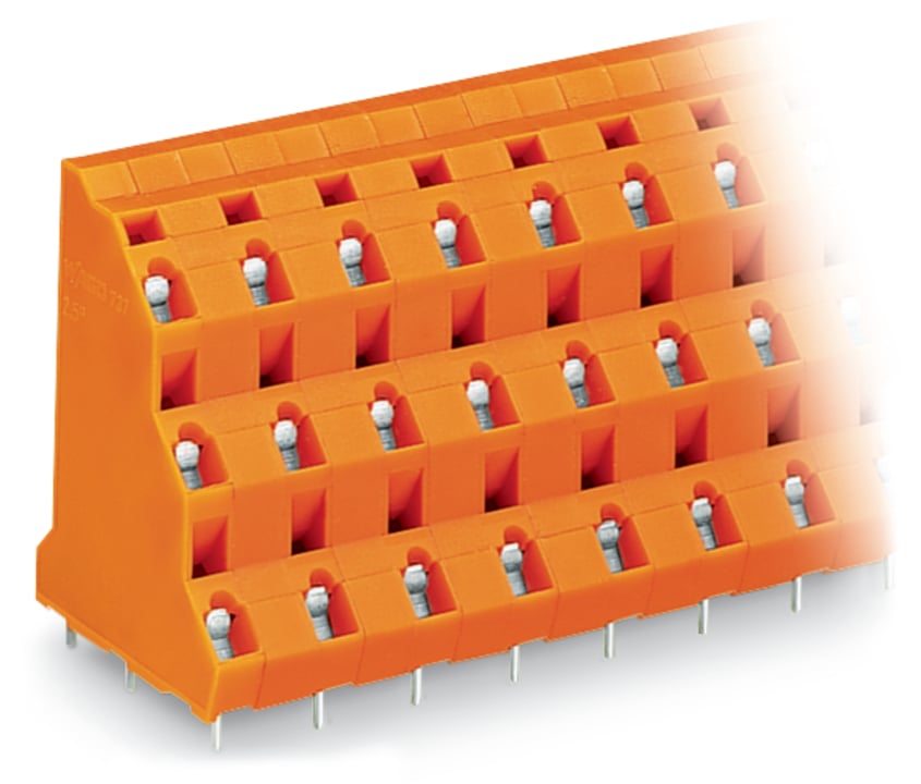 WAGO 737 Series PCB Connector, 9-Contact, 10.16mm Pitch, Through Hole Mount, 3-Row, Cage Clamp Termination