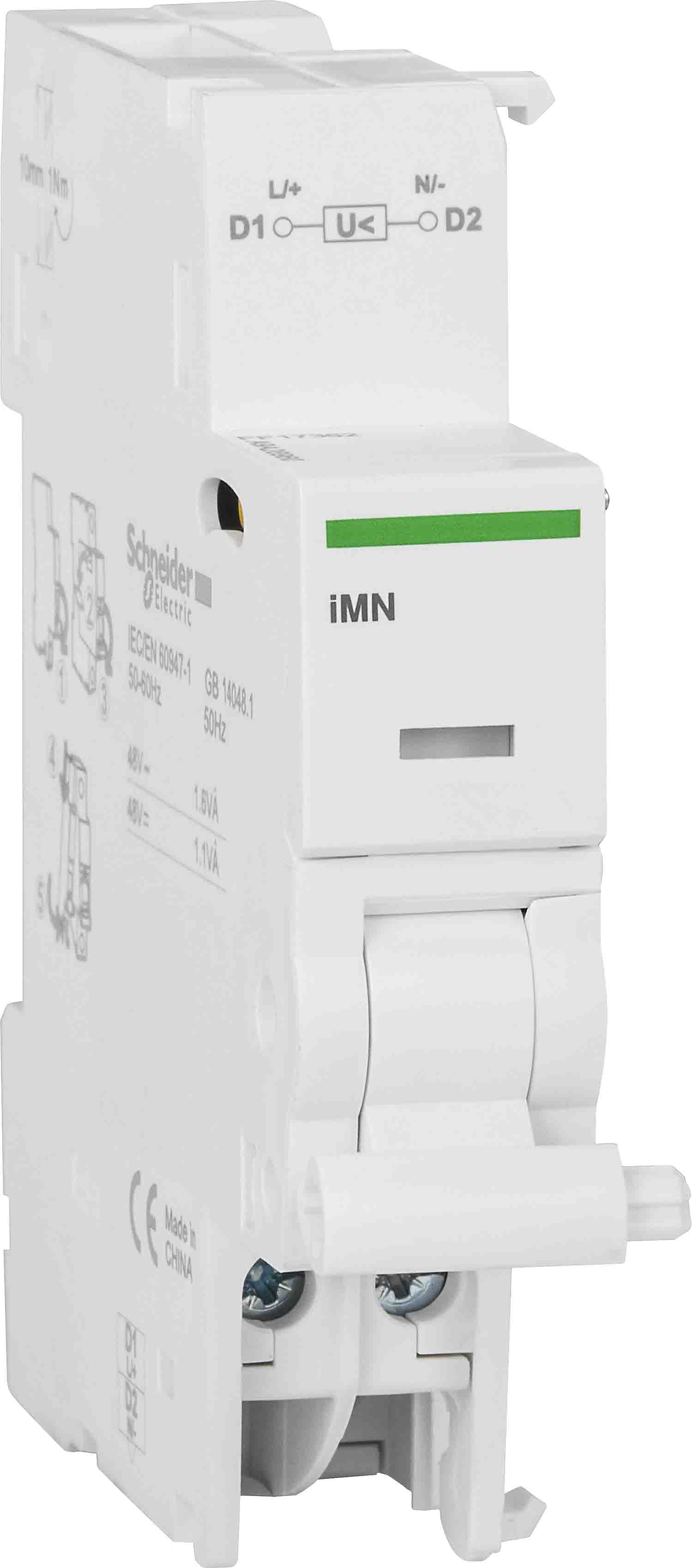 Schneider Electric 48V ac/dc Undervoltage Release Circuit Trip for use with ARA, ic60 MCB, IDPN Vigi, iSW-NA, RCA,