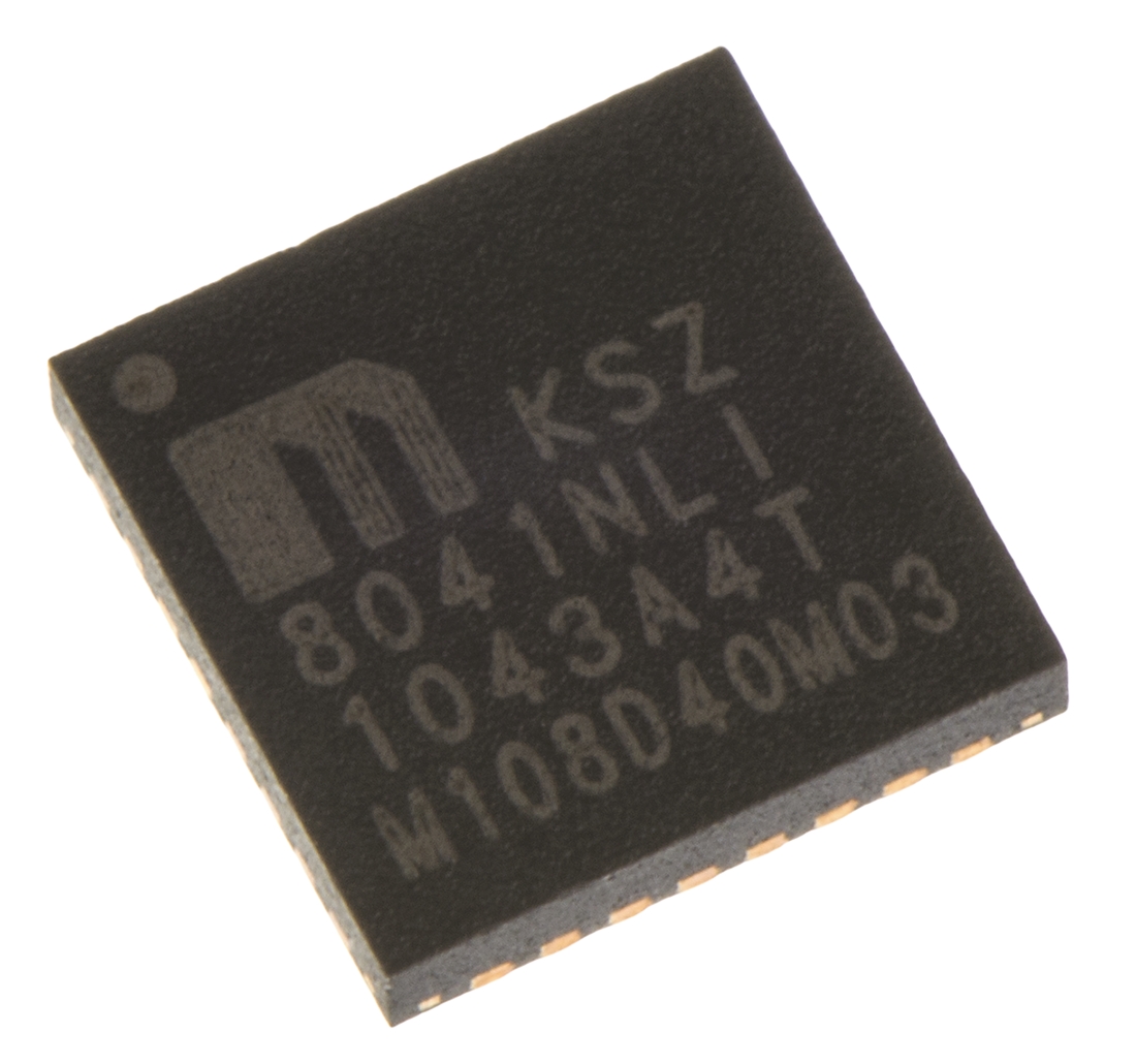 Microchip , 1-Channel Ethernet Transceiver 32-Pin QFN, KSZ8041NLI-TR