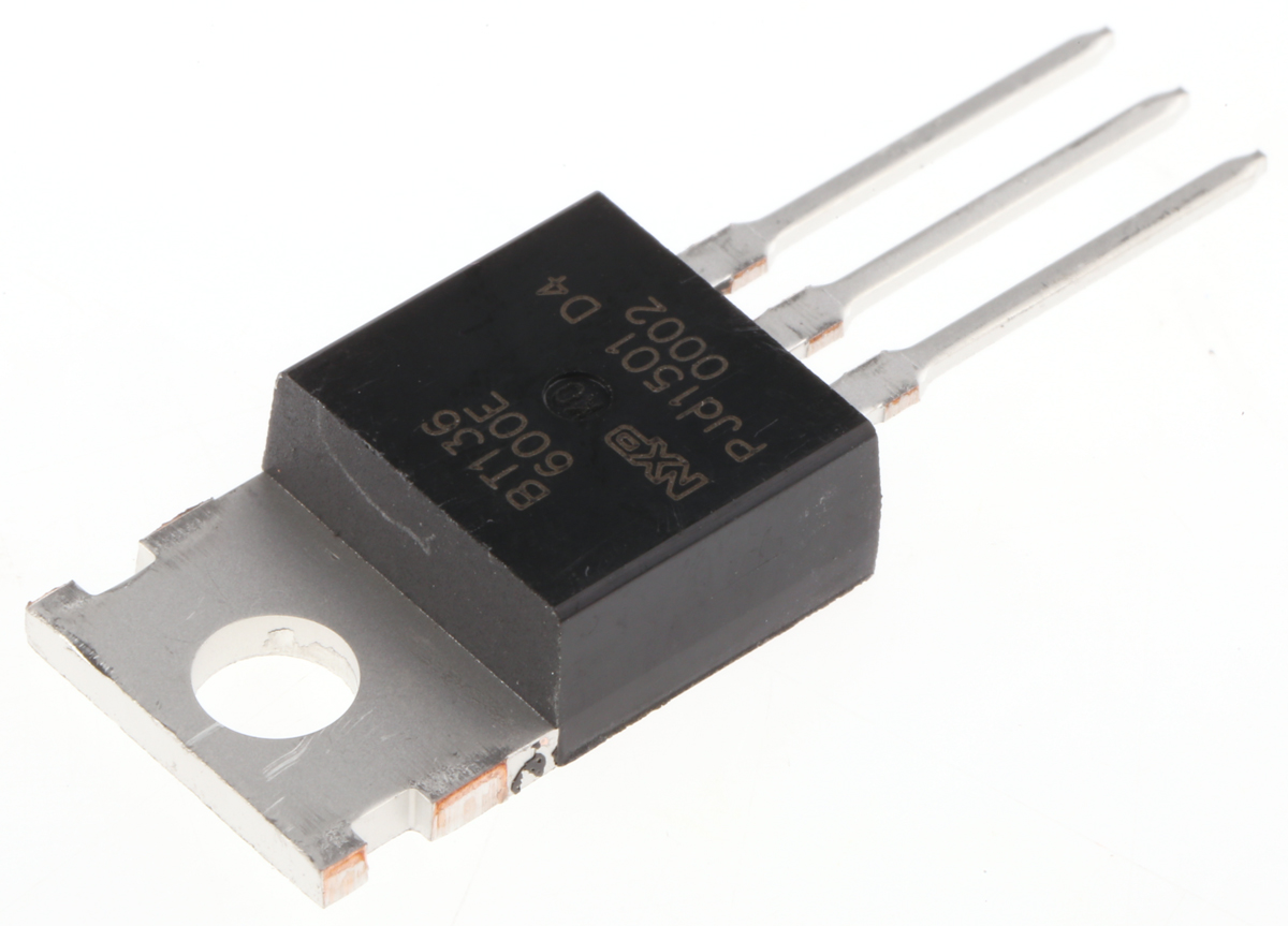 WeEn Semiconductors Co., Ltd Through Hole, 3-pin, TRIAC, 600V, Gate Trigger 1.5V 600V
