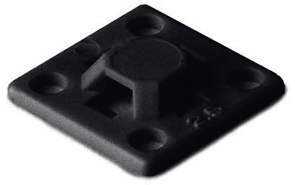 HellermannTyton Self Adhesive Black Cable Tie Mount 13 mm x 13mm, 2.7mm Max. Cable Tie Width