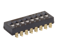 C & K 4 Way Surface Mount DIP Switch SPST, Raised, Slide Actuator