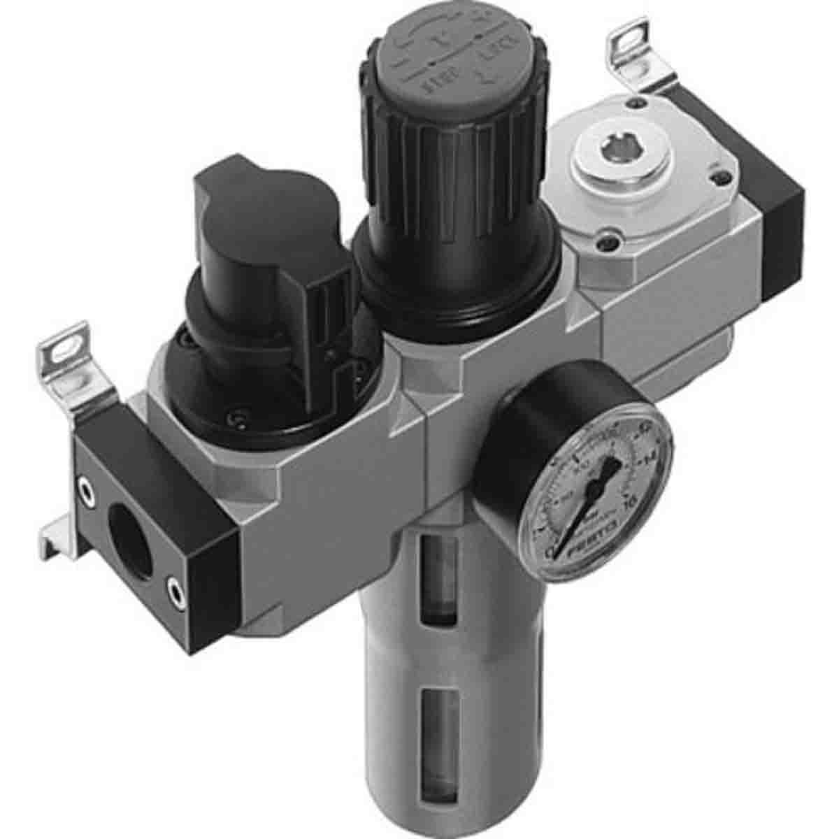 Festo D Filter Regulator, 40μm, G 1/4, Automatic, 185722