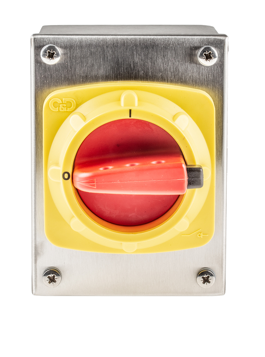Craig & Derricott 3P Pole Isolator Switch - 25A Maximum Current, 15kW Power Rating, IP65