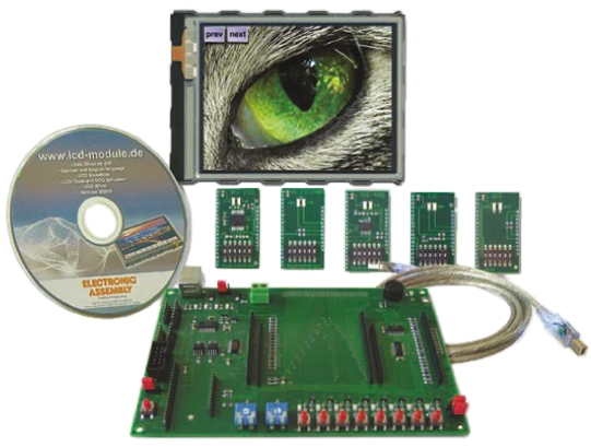 Display Visions EA EVALEDIPTFT43, eDIP-series TFT Color Display Starter Kit With Display 480x272 dots, 16-Bit colour