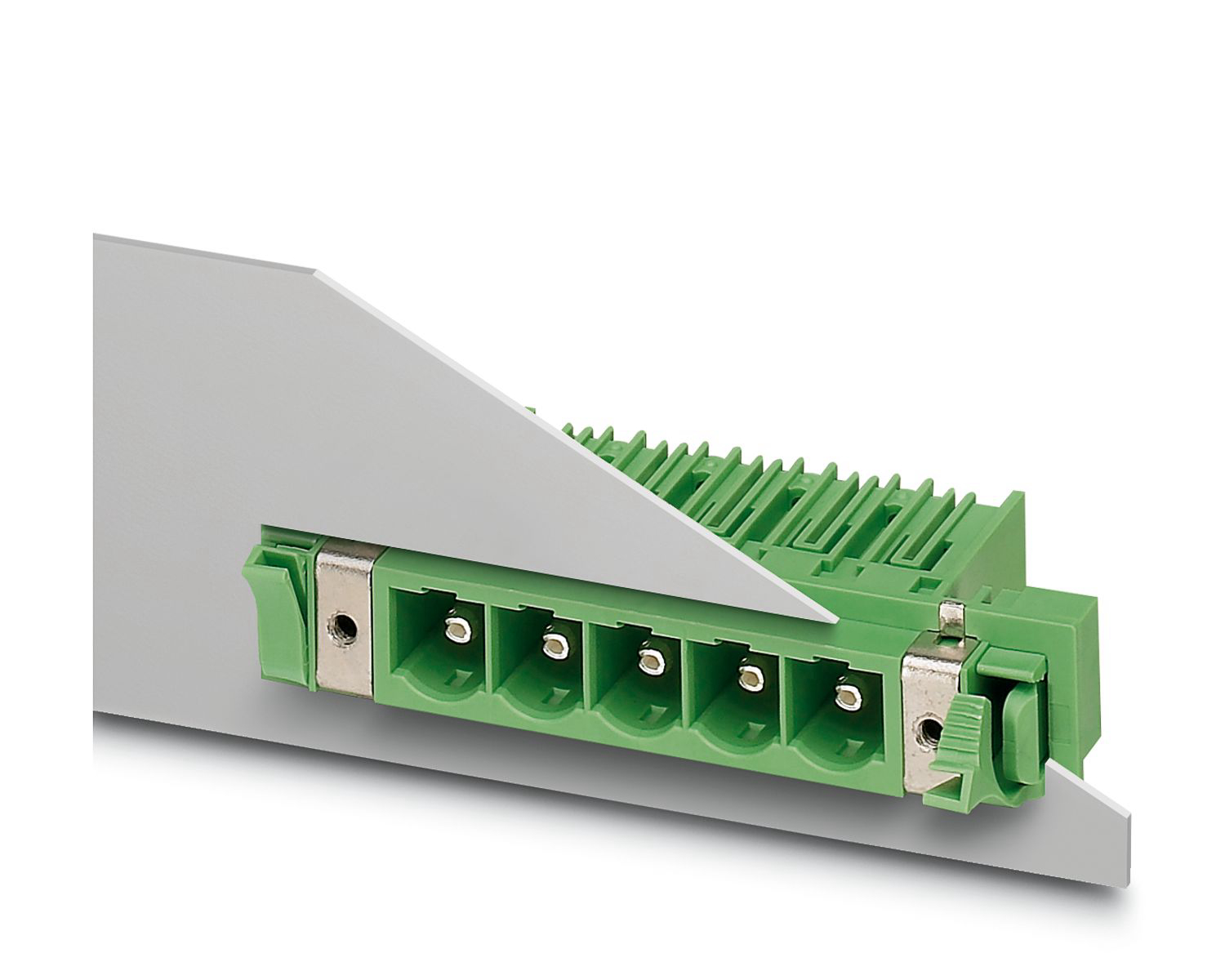 Phoenix Contact, 10.16mm Pitch, DFK-PC 6-16/ 4-GF-10.16, 4 Way, Right Angle, Pluggable Terminal Block, Feed Through