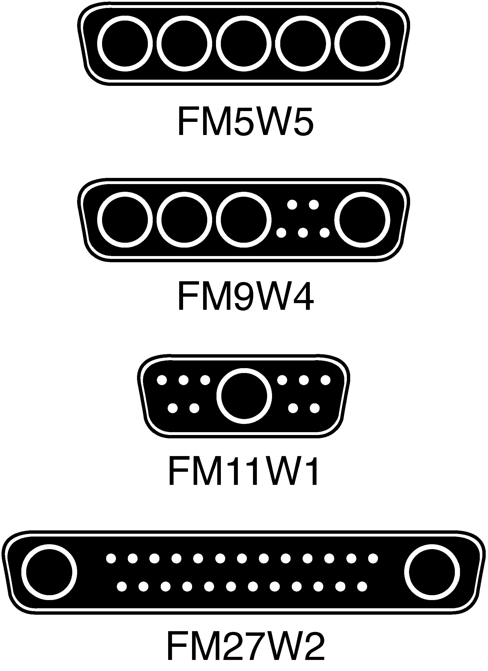 FCT from Molex FM 11 Way Panel Mount D-sub Connector Plug