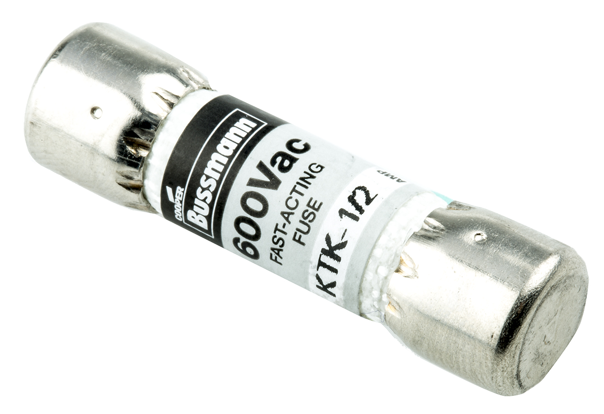 Eaton 500mA F Melamine Cartridge Fuse, 10 x 38mm