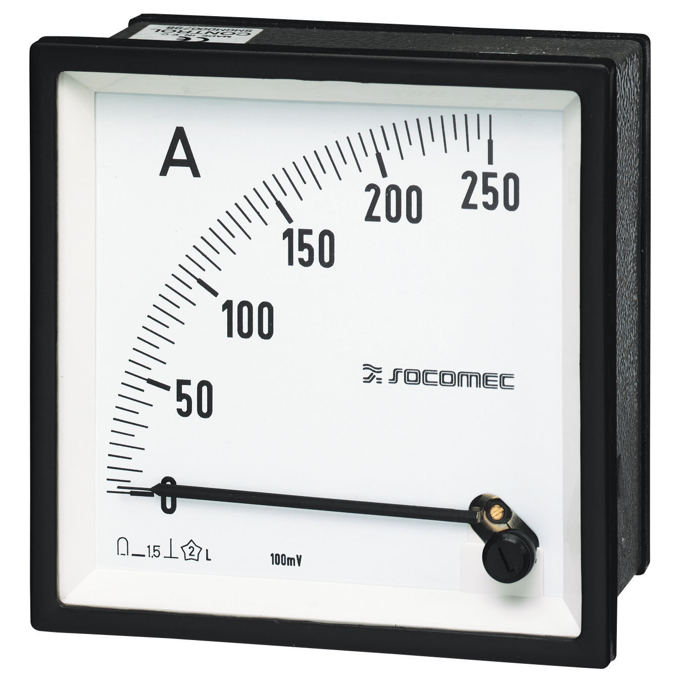 Socomec 192E Analogue Panel Ammeter 100μA DC, 48mm x 48mm