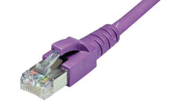 Dätwyler Cables, 3m Cat6a, Purple RJ45 to Male RJ45 Male, S/FTP, Terminated PVC Sheath