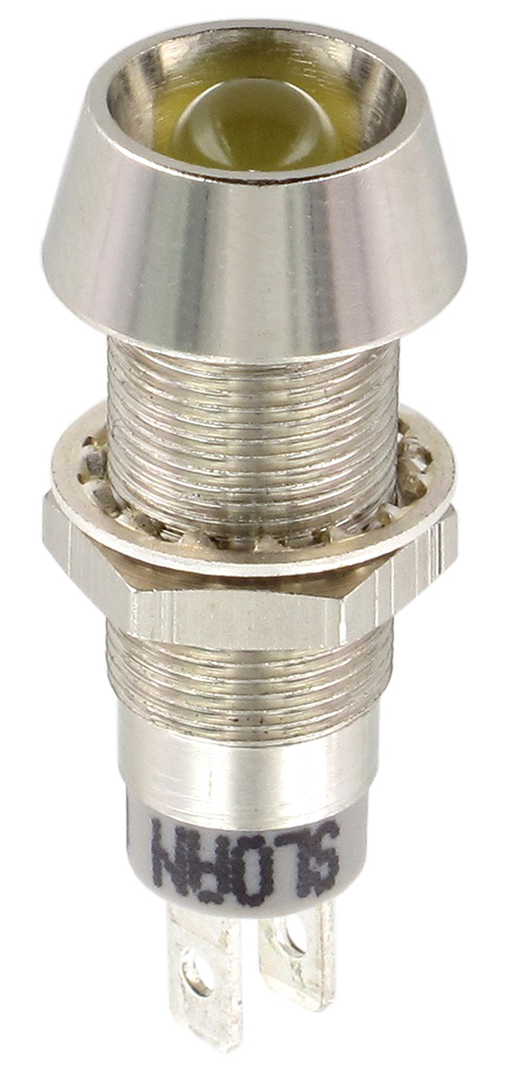 Sloan Yellow Panel Mount Indicator, 5 → 28V, 8.2 x 7.6mm Mounting Hole Size, IP68