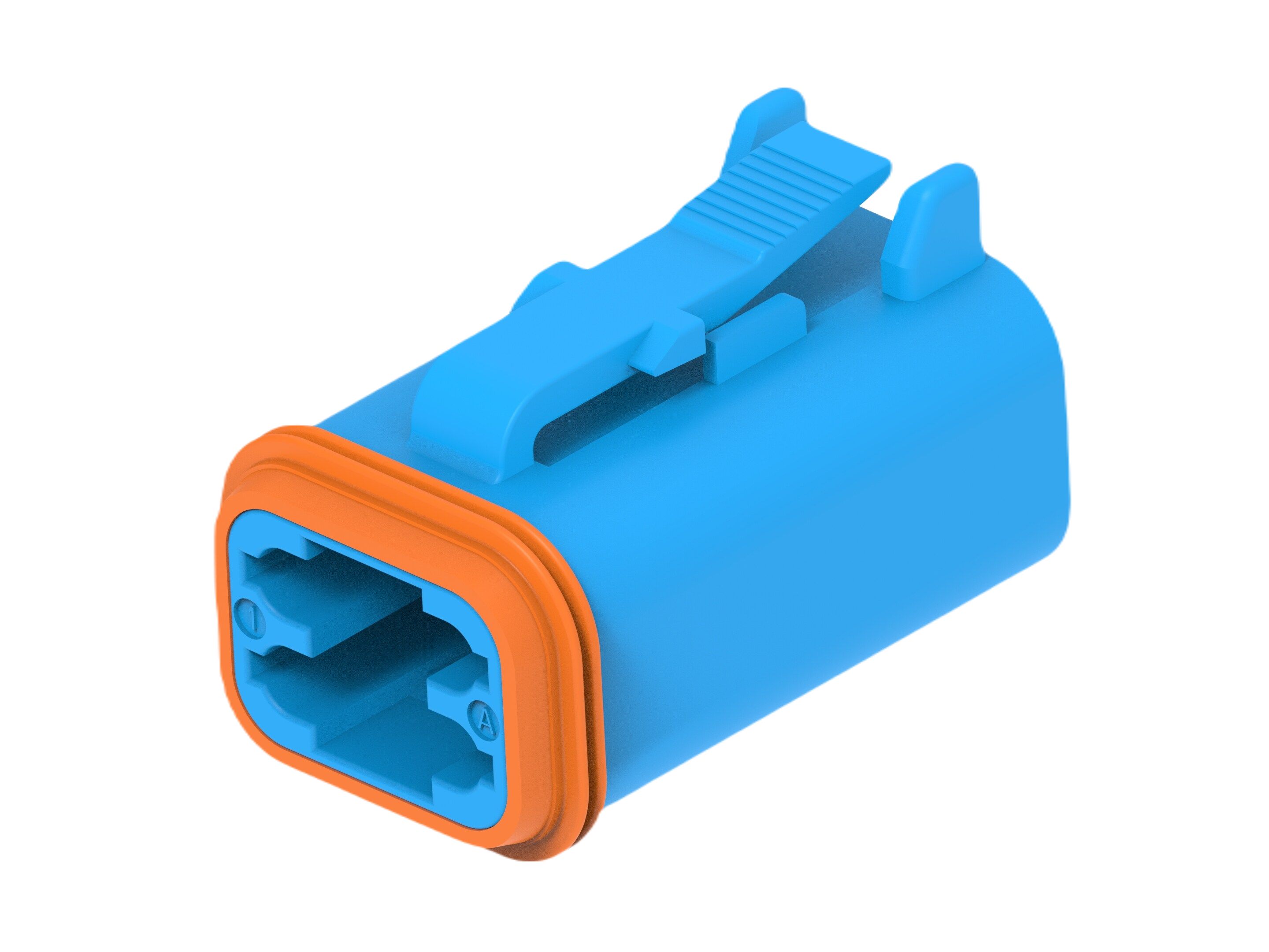TE Connectivity, DT06-4S Automotive Connector Socket Blue Cable 4 Way, Cable Termination DT06-4S-TE07