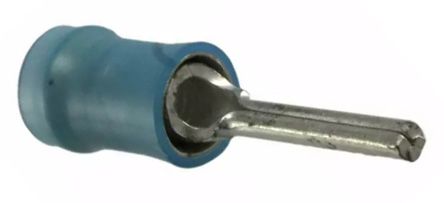 TE Connectivity, PIDG Insulated Crimp Pin Connector, 1mm² to 2.6mm², 16AWG to 14AWG, 1.8mm Pin Diameter, Blue