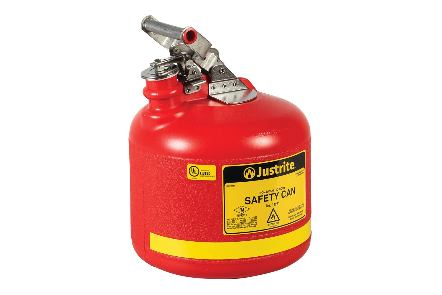 Justrite Polyethylene Safety Can, 9L