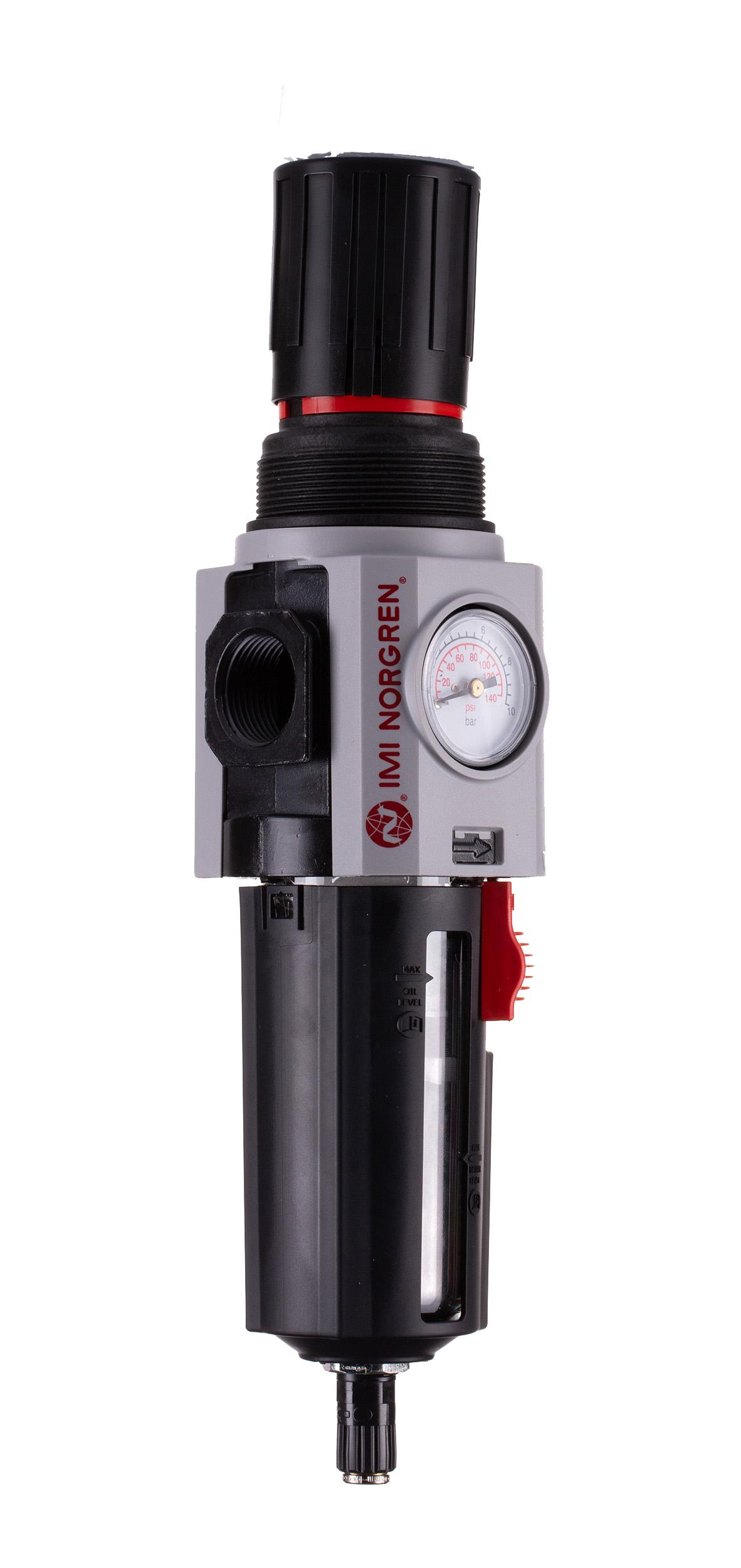 Norgren Excelon Plus Polycarbonate Filter Regulator, 40μm, G 3/4, Automatic, 10 bar