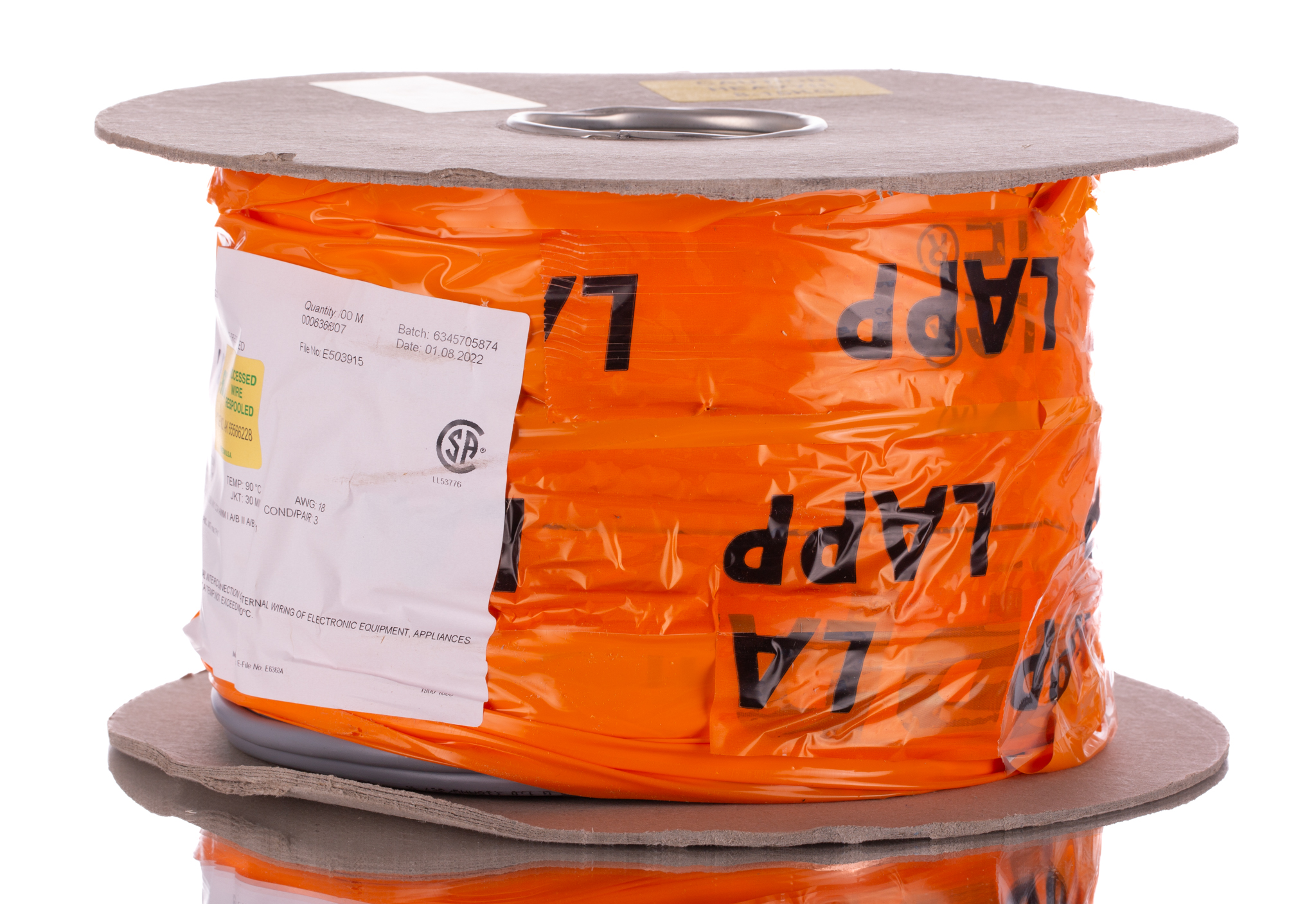 Lapp ÖLFLEX 150 Control Cable, 3 Cores, 1 mm² CSA 18 AWG, Unscreened, 100 m, Grey Polyvinyl Chloride Sheath