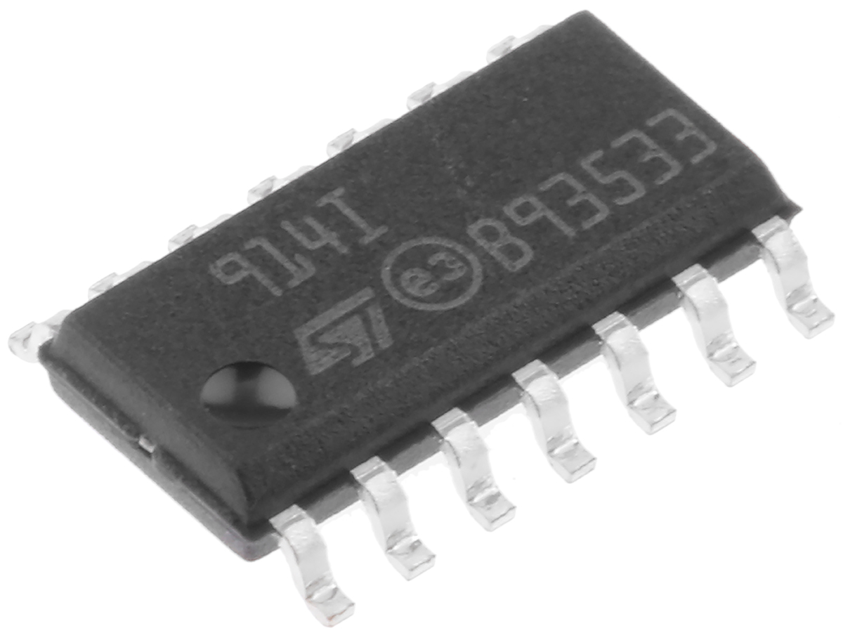 TS914ID STMicroelectronics, Operational Amplifier, 1 MHz, 14-Pin 16 V SOIC