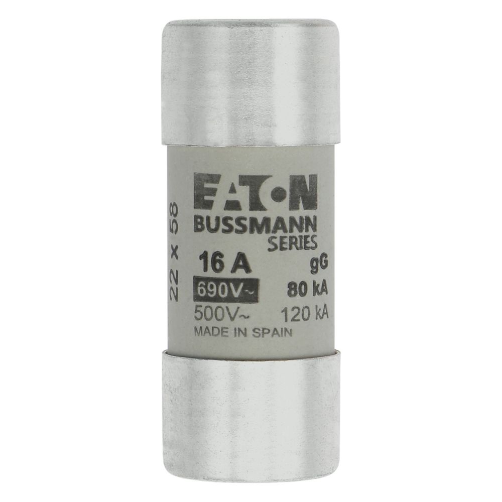 Eaton 16A Ceramic Cartridge Fuse, 22 x 58mm