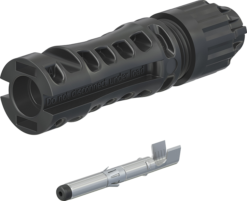 Staubli MC4-Evo 2 Series, Male, Panel Mount Solar Connector, Cable CSA, 4mm², Rated At 45A, 1.5 kV PV-KST4