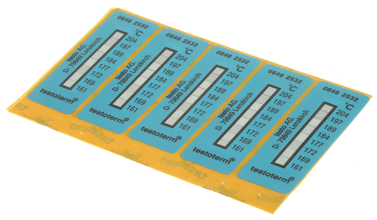 Testo Temperature Sensitive Label, +161°C to +204°C, 2 Levels