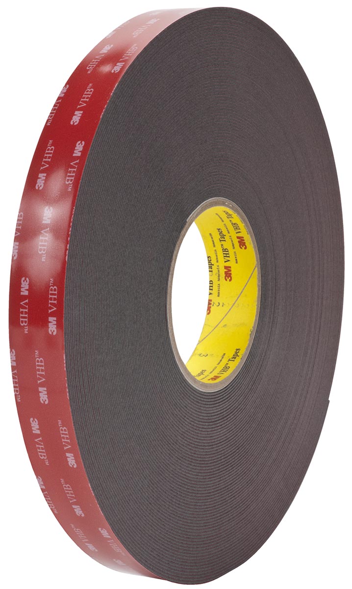 3M 5952F, VHB™ Black Foam Tape, 25.0mm x 33.0m, 1.10mm Thick
