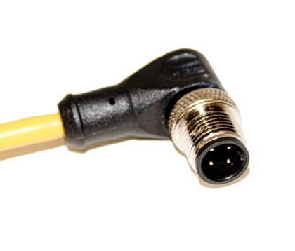 Mueller Electric Male 4 way Male Right Angle to Free End Sensor Actuator Cable, 10 m