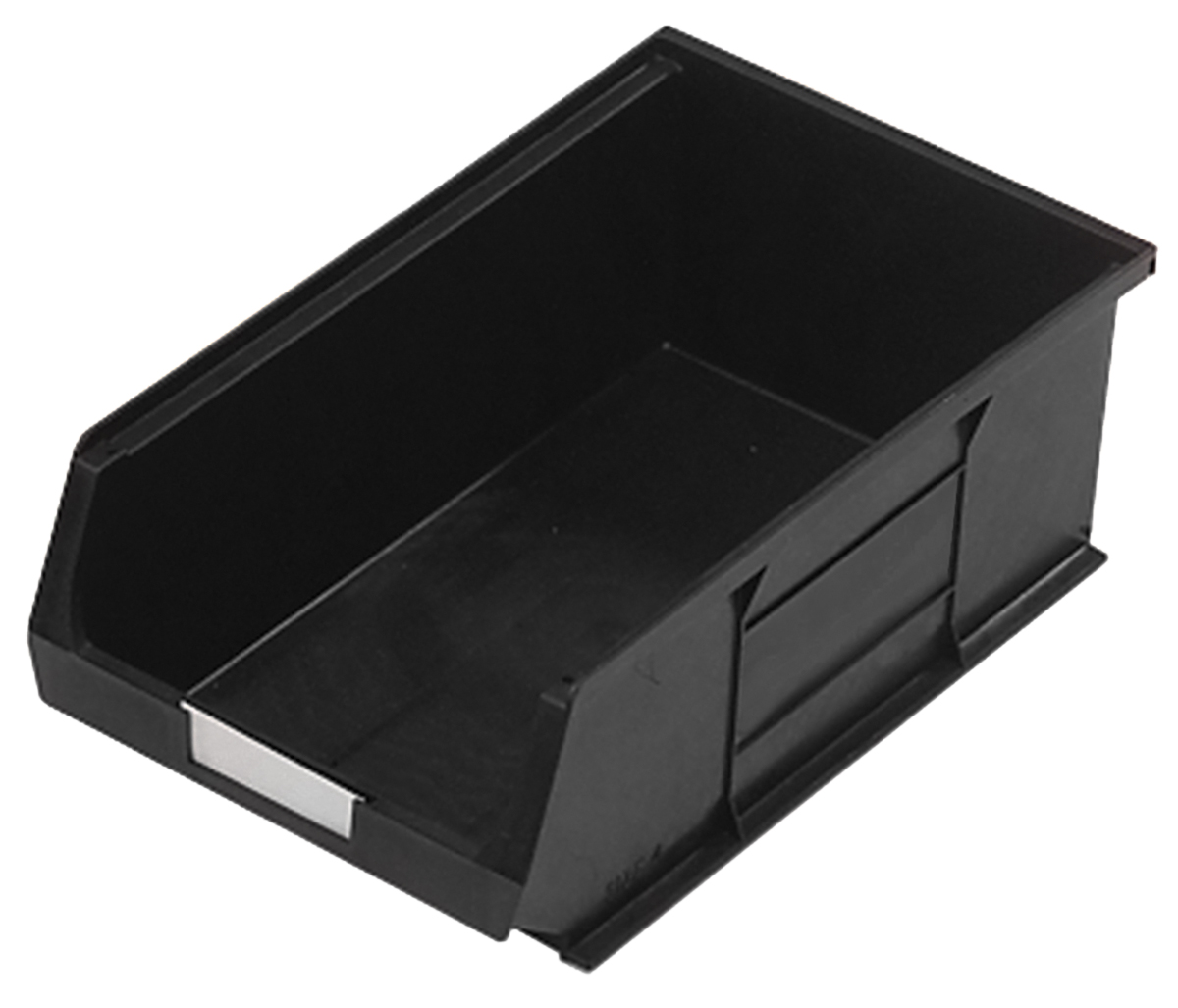 RS PRO PP Storage Bin, 350mm x 205mm x 132mm, Black