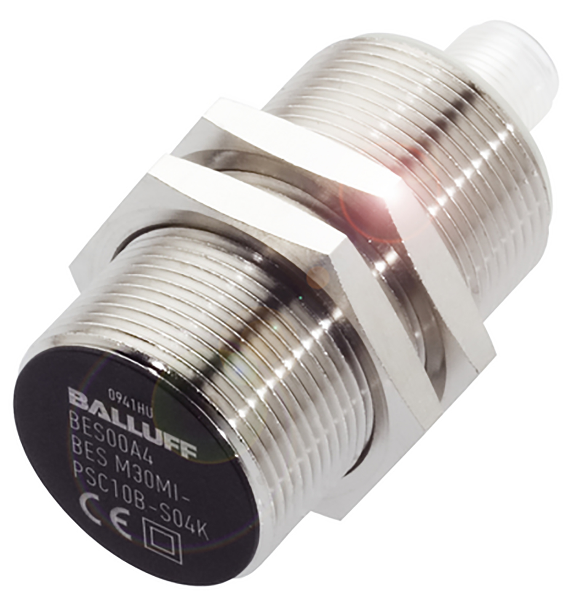 BALLUFF Inductive Threaded Barrel Proximity Sensor, M30, 15 mm Detection, PNP NO, 10 → 30 V dc