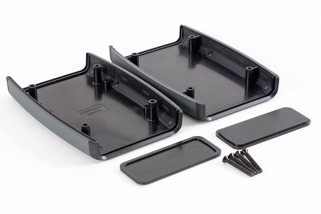 Hammond 1553 Series Black Plastic Hand Held Enclosure, Integral Battery Compartment, IP54, 117 x 79 x 33mm