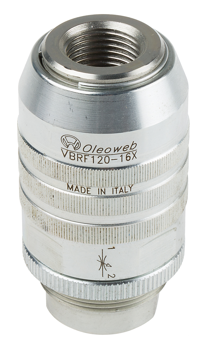 RS PRO Inline Mounting Hydraulic Flow Control Valve, G 1/2, 350bar, 45L/min