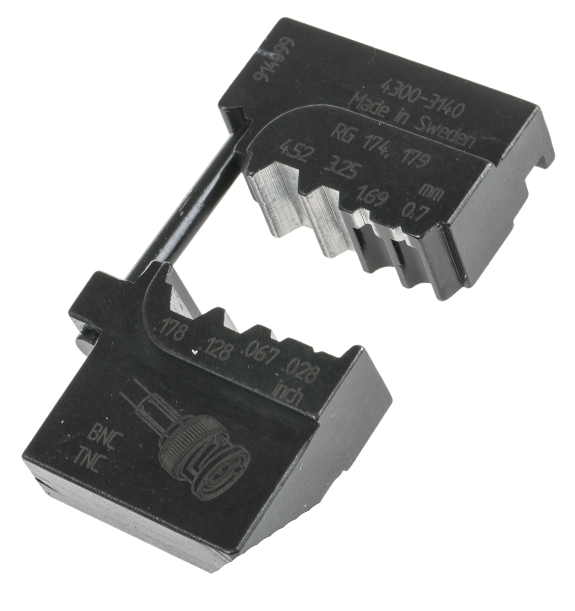 RS PRO Crimping Die Set, BNC, TNC, Coaxial Type RG174, RG179