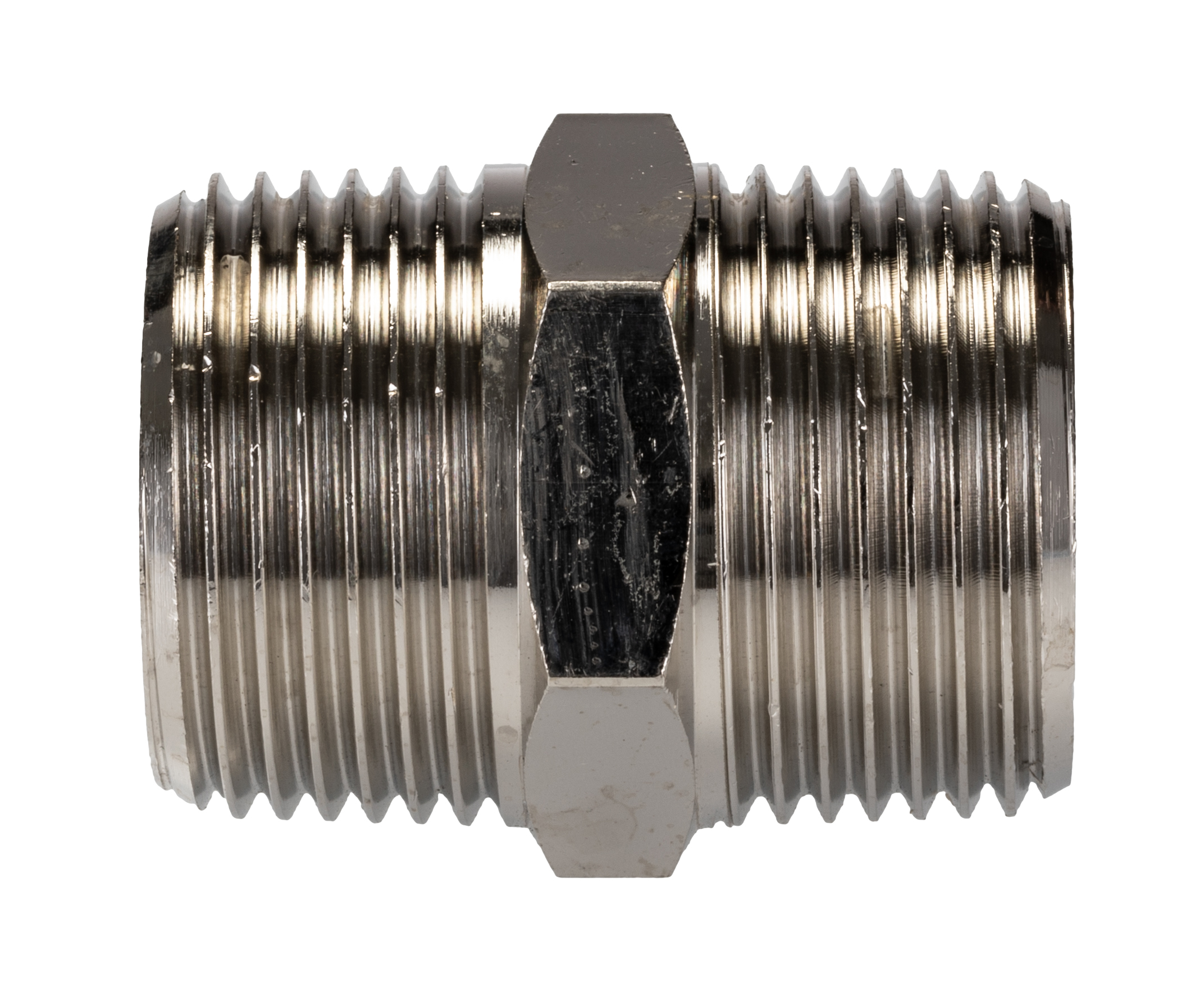 RS PRO Brass Pipe Fitting, Straight Threaded Nipple, Male 1in to Male 1in
