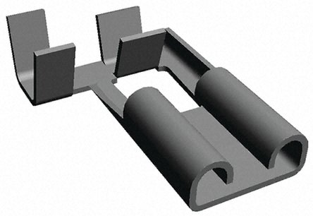 TE Connectivity FASTON .250 Uninsulated Female Spade Connector, Flag Terminal, 6.35 x 0.81mm Tab Size, 1mm² to 2.5mm²
