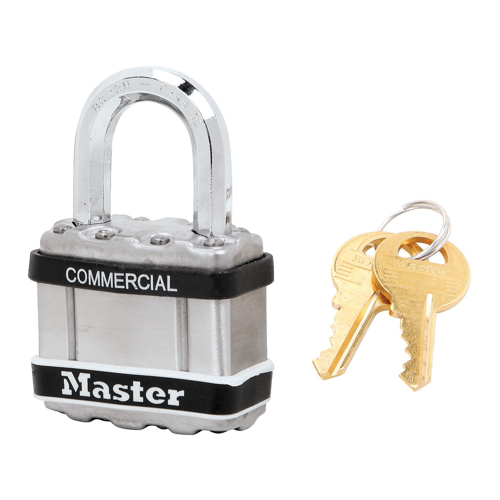 Master Lock Key Weatherproof Stainless Steel Padlock, 8mm Shackle, 44mm Body
