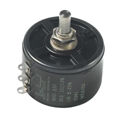 Vishay 830 10kΩ Rotary Potentiometer 3-Turns 1-Gang Bushing Mount, 830-1-1-103
