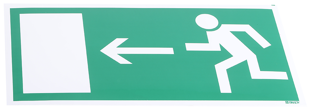 PET Emergency Exit Left Non-Illuminated Emergency Exit Sign