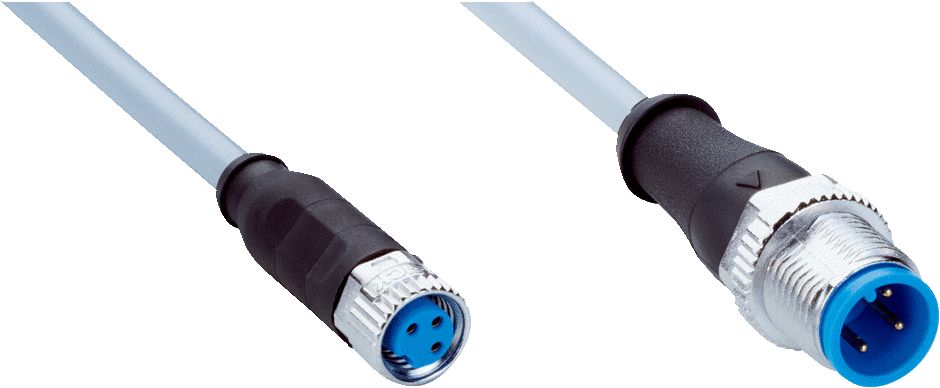 SICK Female 3 way M8 to Male 3 way M12 Sensor Actuator Cable, 2 m