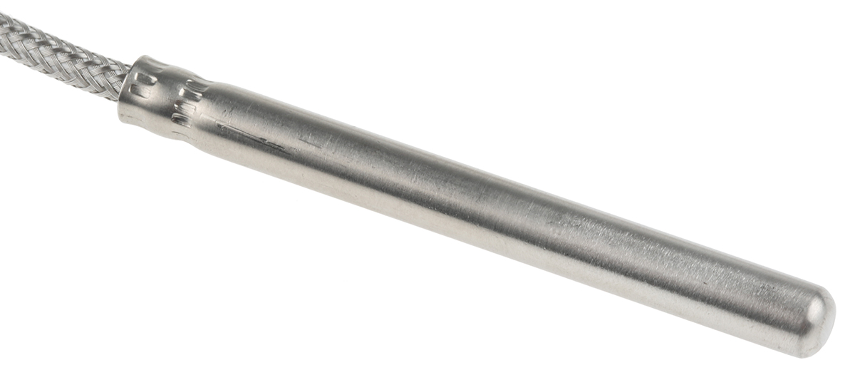 Electrotherm PT100 RTD Sensor, 6mm Dia, 60mm Long, Probe, F0.3 +400°C Max