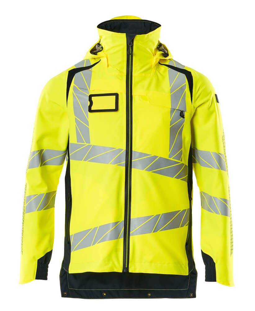 Mascot Workwear 19001-449 Yellow/Navy Unisex Hi Vis Jacket, 112 cm