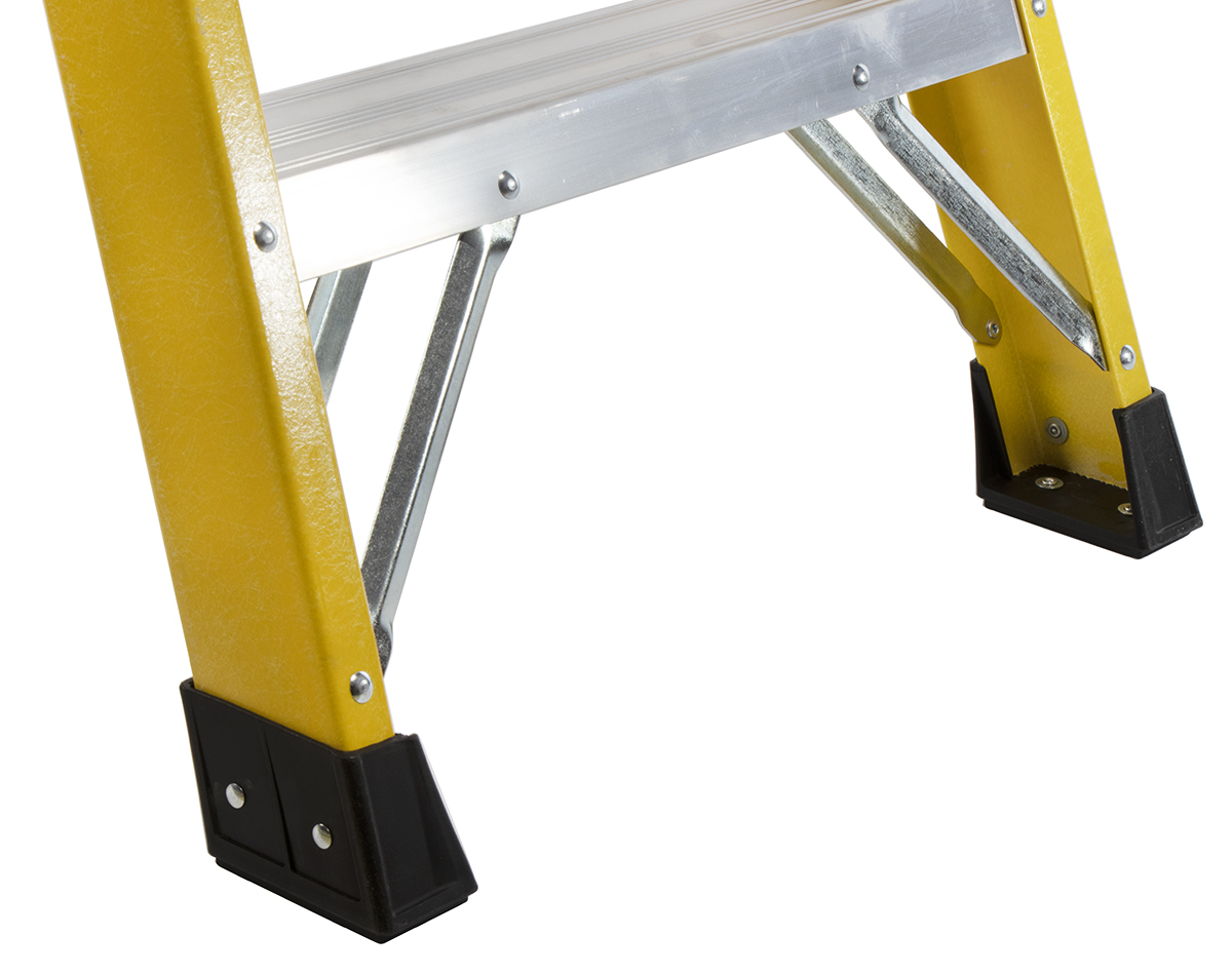 RS PRO Fibreglass 5 steps Step Ladder, 1.33m platform height