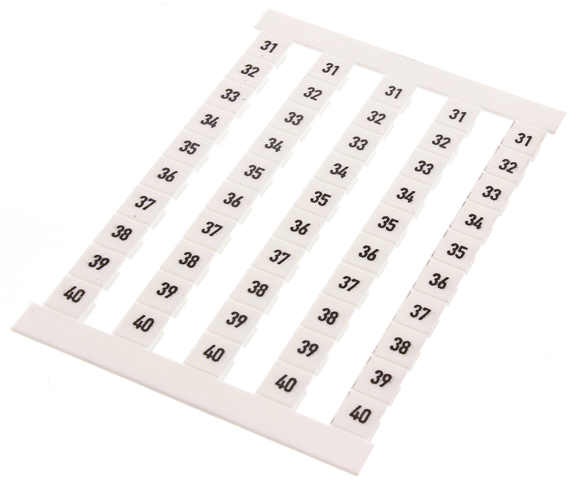 Weidmuller, DEK Terminal Marker for use with  for use with Terminal Blocks