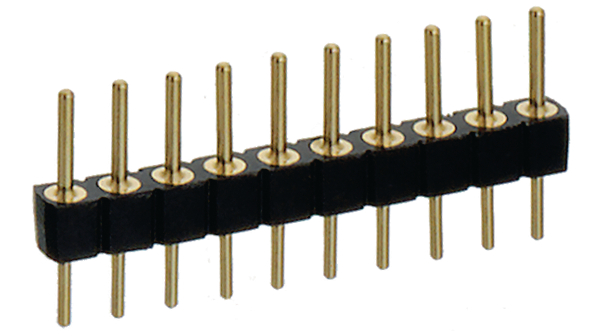 Preci-Dip 800 Series Straight Through Hole PCB Header, 36 Contact(s), 2.54 mm Pitch, 1 Row, Unshrouded