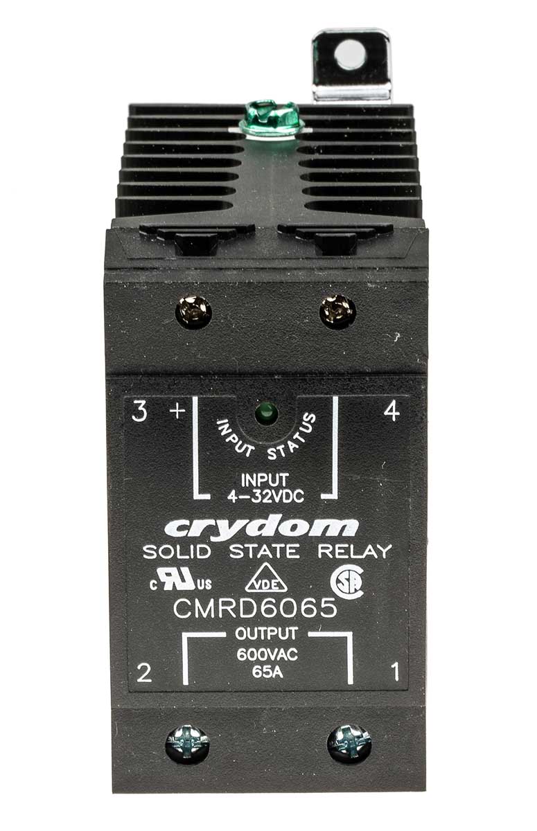 Sensata Crydom Solid State Relay, 65 A Load, DIN Rail Mount, 660 V Load, 32 V Control