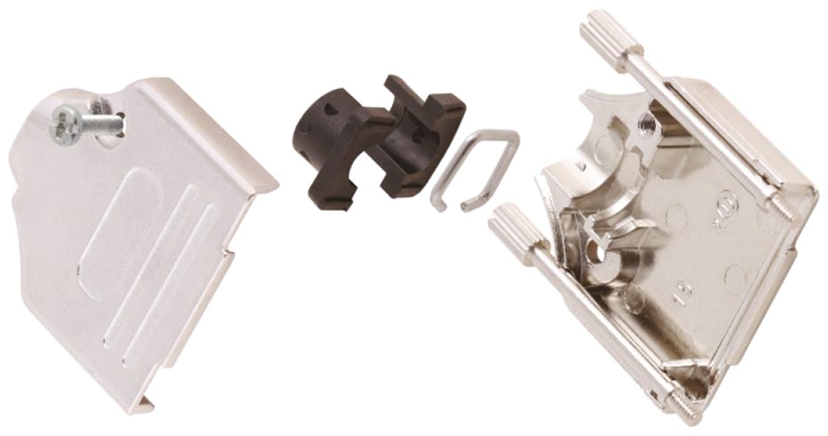 MH Connectors MHDTZK Series Zinc D Sub Backshell, 37 Way, Strain Relief