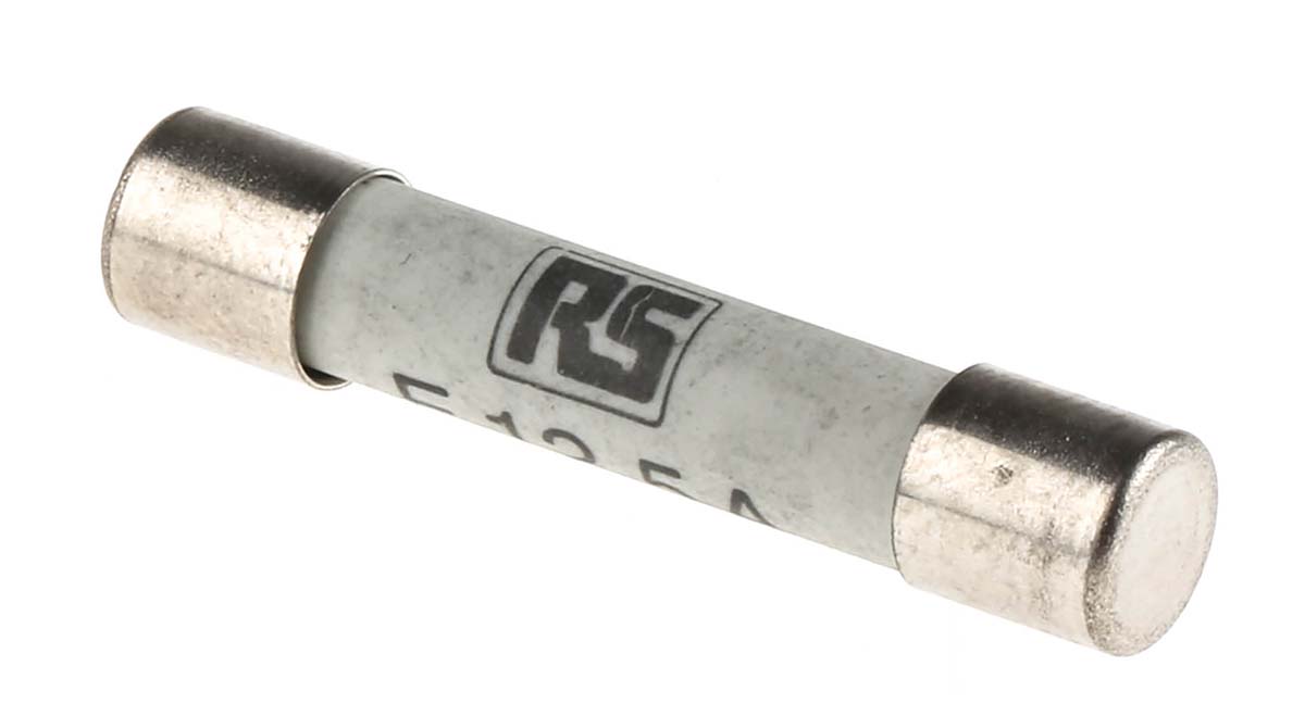 RS PRO 12.5A F Ceramic Cartridge Fuse, 6.3 x 32mm