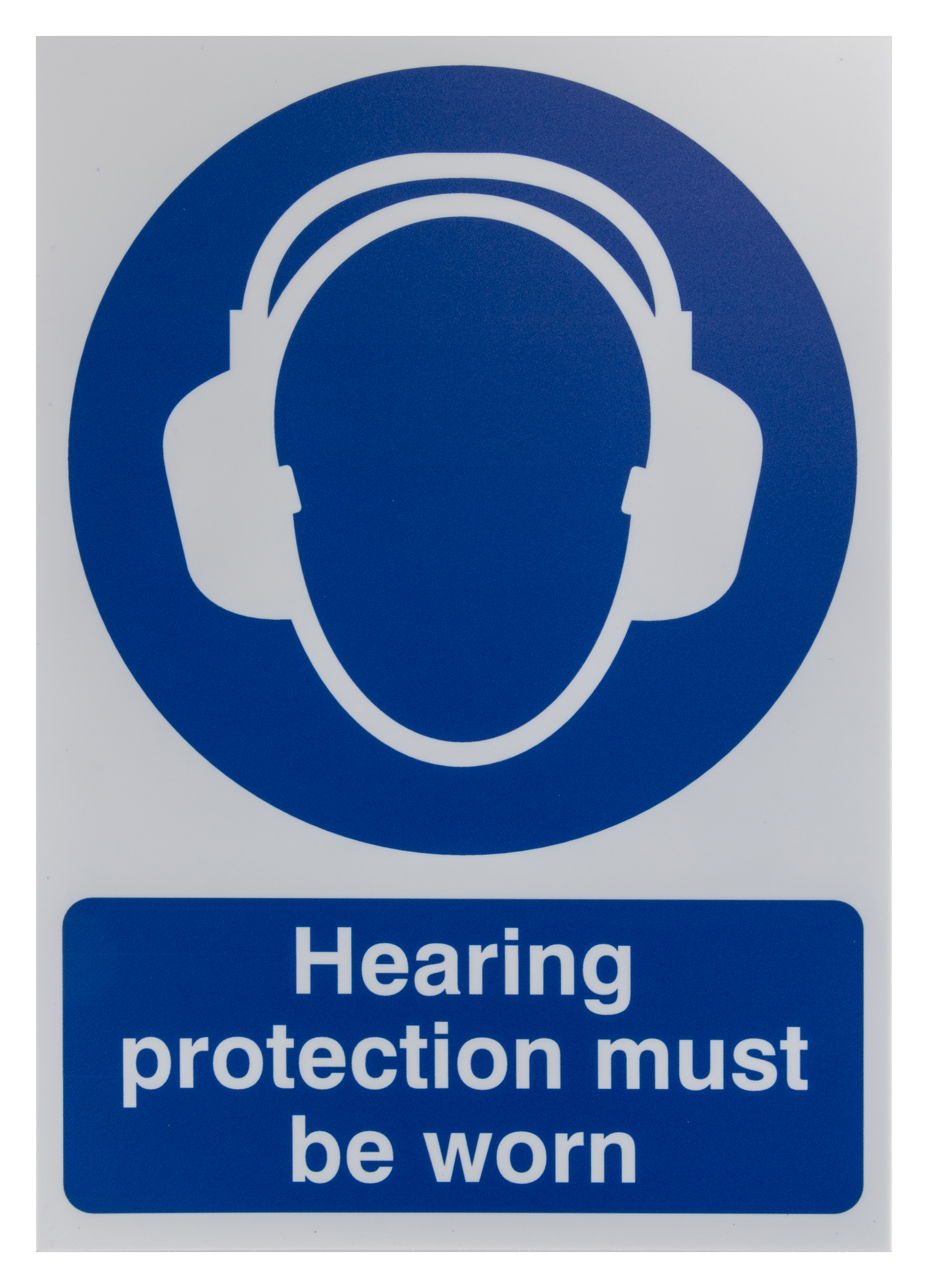 RS PRO Polypropylene Mandatory Ear Protection Sign With English Text