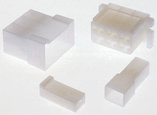 TE Connectivity, AMP FASTON 8 Way Nylon 66 Crimp Terminal Housing, 6.35mm Tab Size, Natural