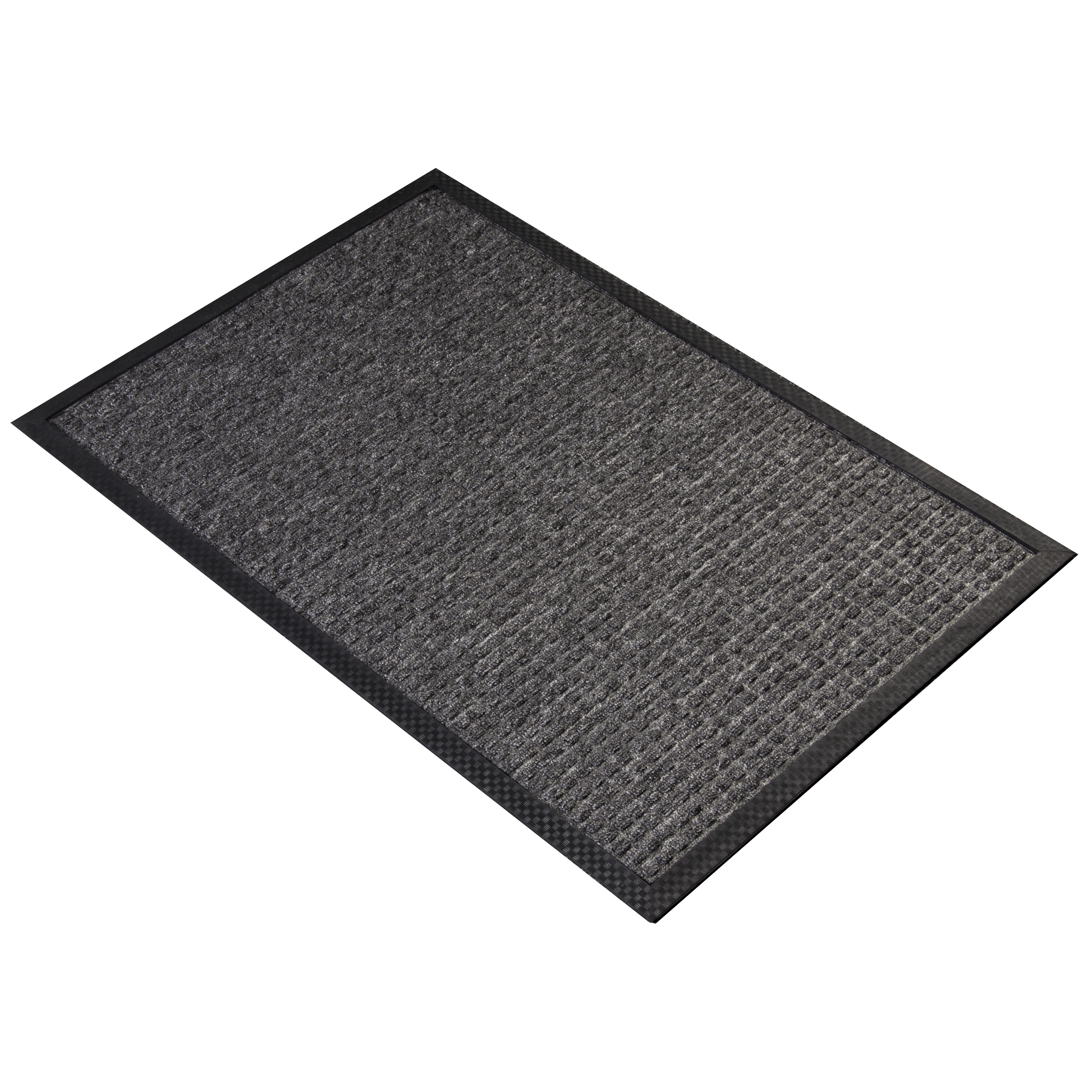 RS PRO Superdry, Entrance Mat, Waffle, Indoor Use, Black, 0.6m 0.9m 7mm