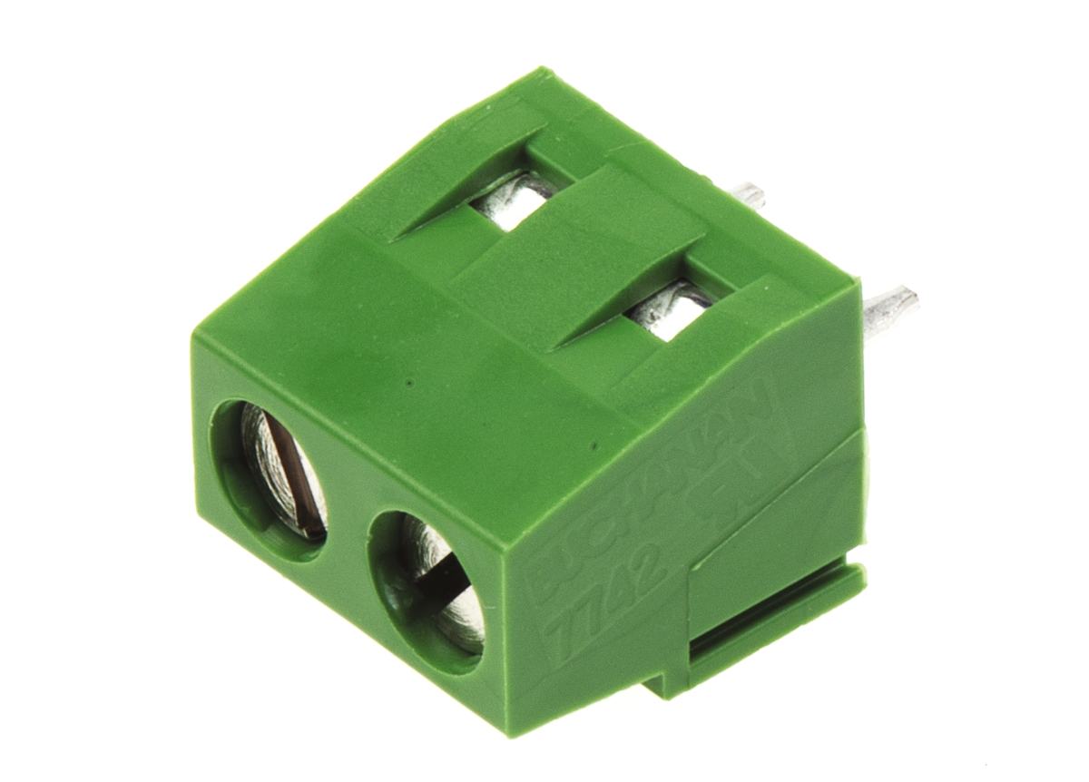 TE Connectivity Buchanan Series PCB Terminal Block, 2-Contact, 5mm Pitch, Through Hole Mount, 1-Row, Screw Termination
